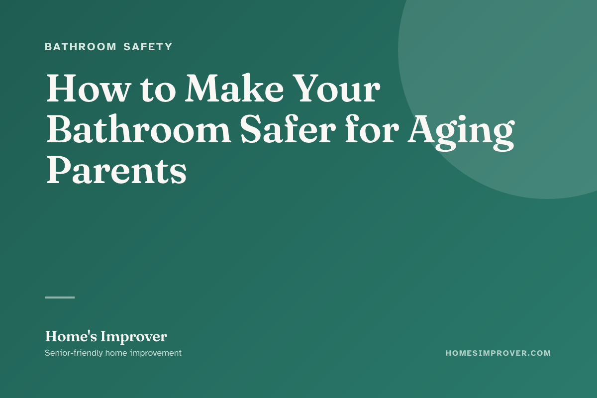 A senior-friendly bathroom showing grab bars, a shower chair, a non-slip mat, and bright task lighting
