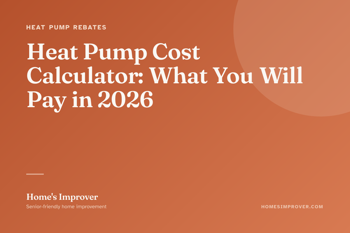 A worksheet calculating heat pump installation cost with rebate stacks