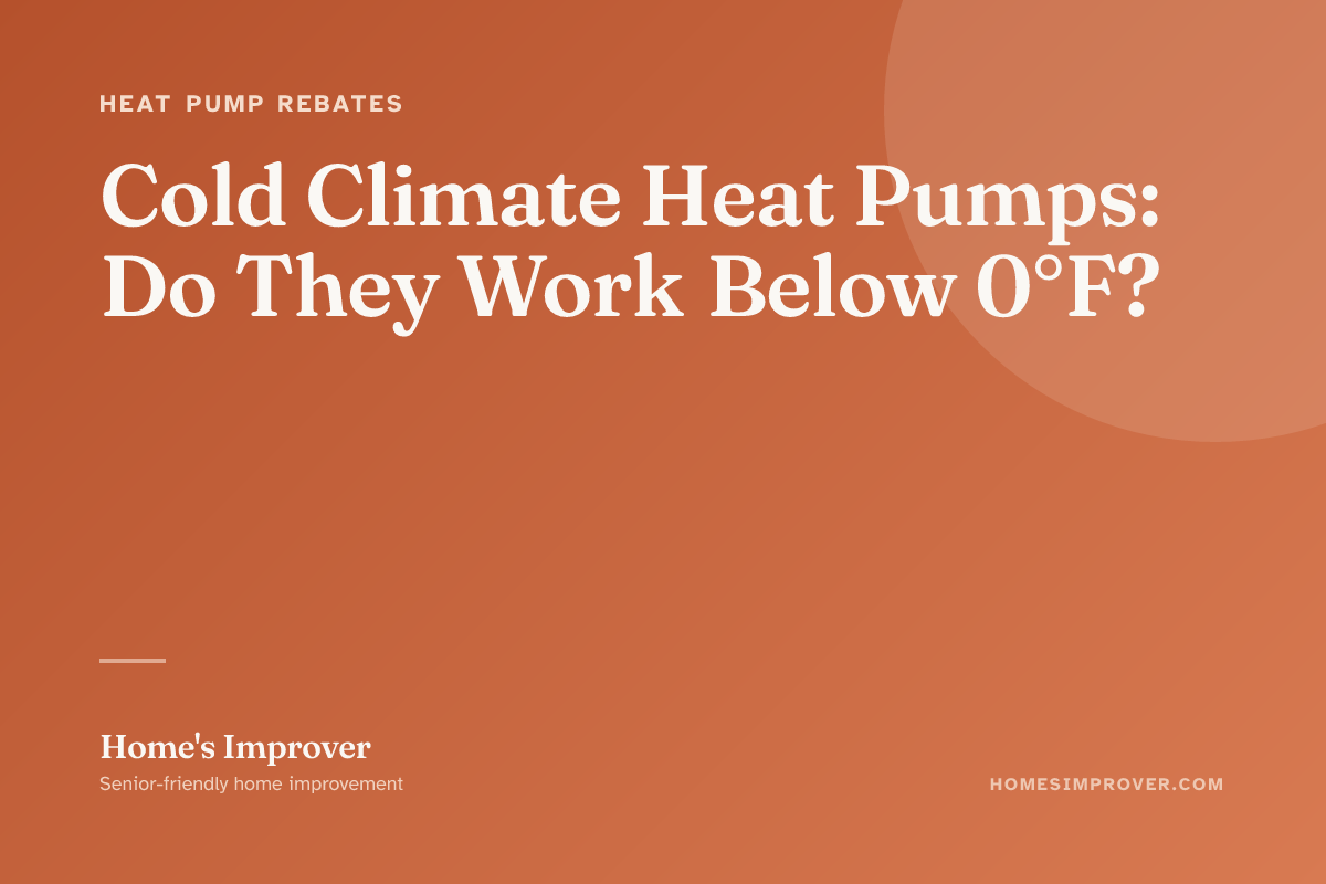 A cold-climate heat pump operating during a snow storm