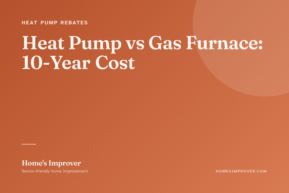 A heat pump and a gas furnace side by side as comparison options