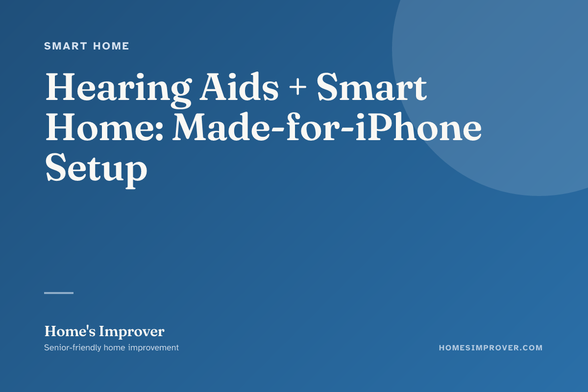 Hearing aids next to an iPhone showing the hearing aid app