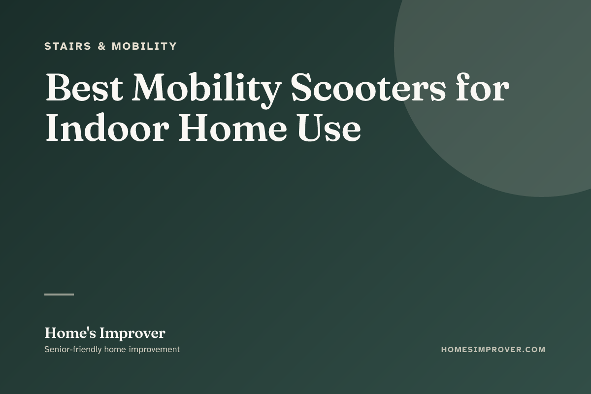 A small indoor mobility scooter at a home doorway
