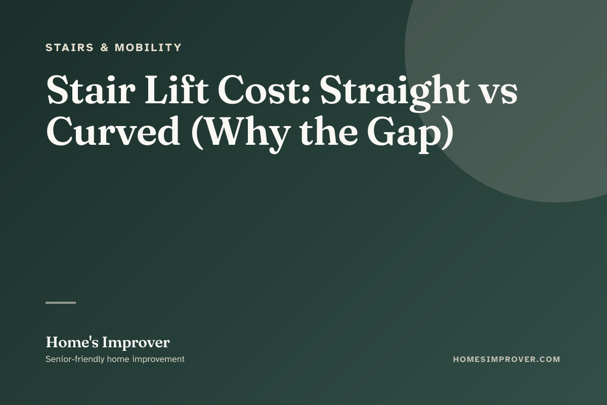A worksheet showing stair lift cost components